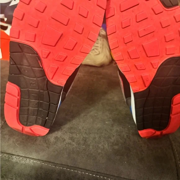 Nike Air Max Sneakers - Blue, Black, White, and Orange - Picture 3 of 4